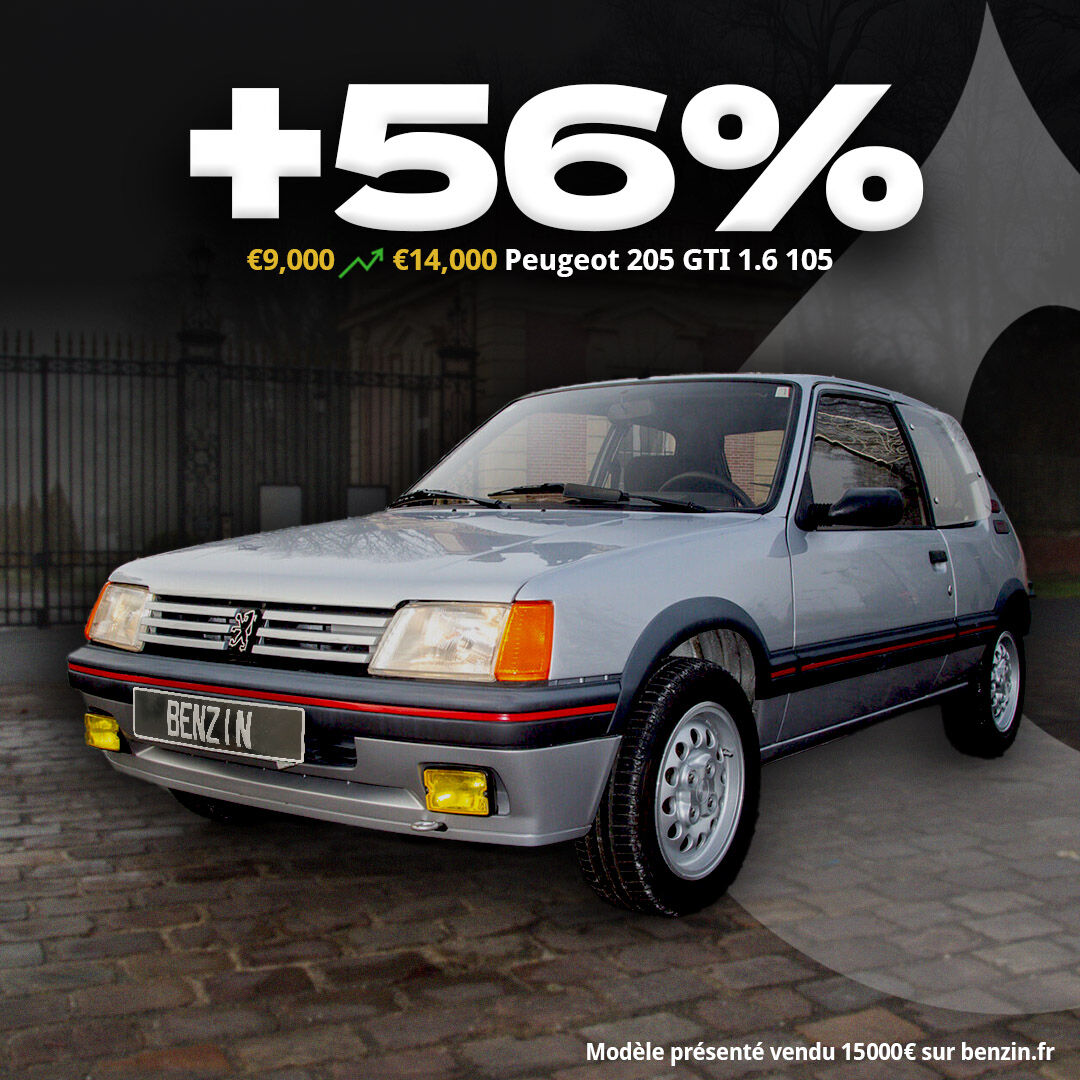 Evolution du marché Peugeot 205 GTI