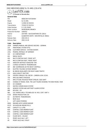 Mercedes-Benz SL 55 AMG R230 - 2003