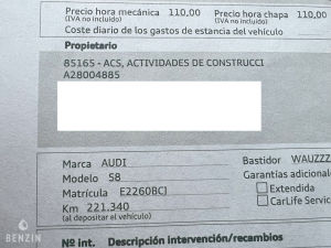 Audi S8 D2 Ex Florentino Perez - 2000