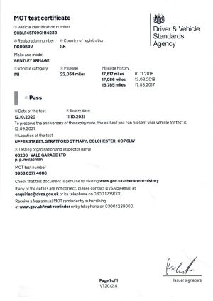 Bentley Arnage T 500 Mulliner - 2009