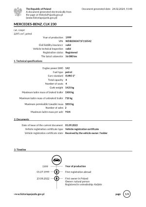 Mercedes-Benz CLK 230 Kompressor 58k km - 1999