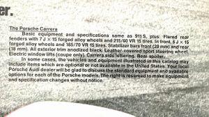 Porsche 911 Type G Carrera 2.7 US - 1974