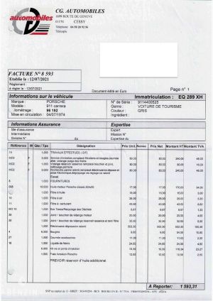 Porsche 911 Type G Carrera 2.7 US - 1974