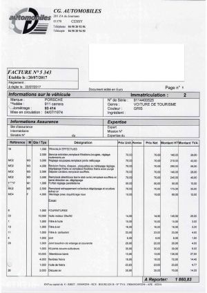 Porsche 911 Type G Carrera 2.7 US - 1974