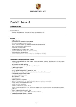 Porsche 911 type 992 Carrera 4S -2020