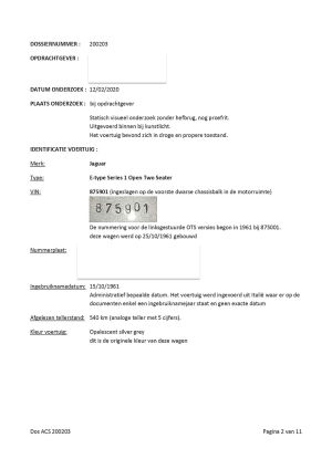 Jaguar E-Type Series 1 Flat Floor - 1961