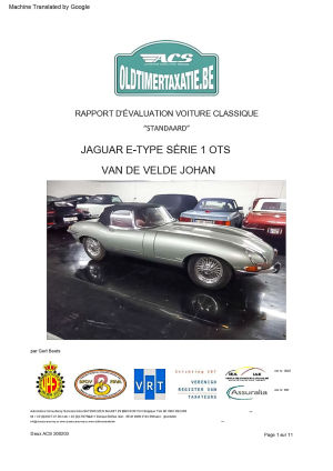 Jaguar E-Type Series 1 Flat Floor - 1961