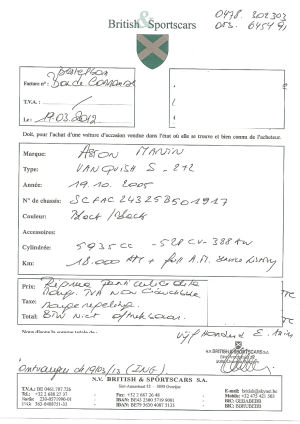 Aston Martin Vanquish S - 2005