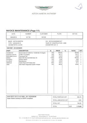 Aston Martin Vanquish S - 2005