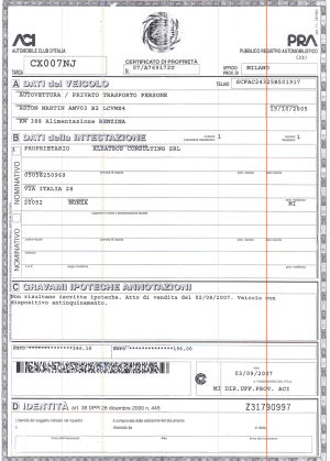 Aston Martin Vanquish S - 2005