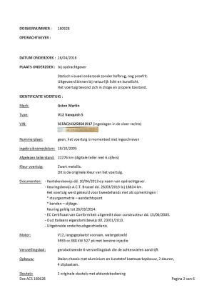 Aston Martin Vanquish S - 2005