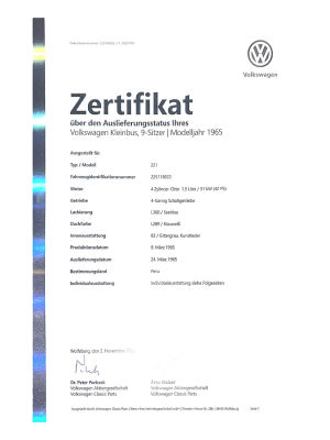 Volkswagen Combi T1 ‘Split’ type 221 - 1965