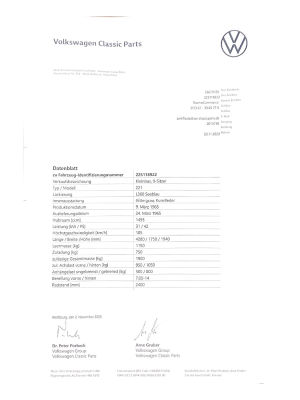 Volkswagen Combi T1 ‘Split’ type 221 - 1965