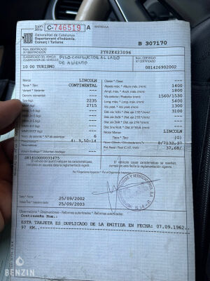 Lincoln Continental 457ci - 1962