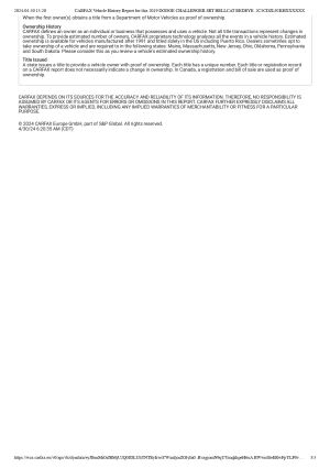 Dodge Challenger SRT Hellcat Redeye Widebody- 2019