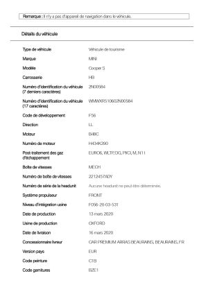 Mini Cooper S f56 - 2020