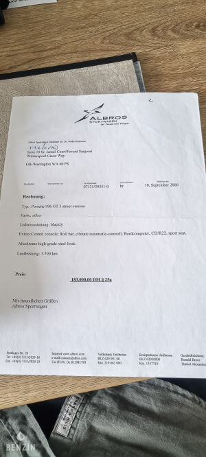 Porsche 911 type 996 GT3 - 2000