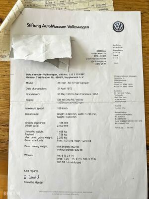 Volkswagen T2 Westfalia - 1972