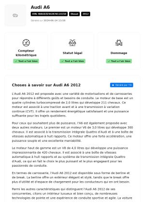 Audi A6 Avant BiTdi - 2012