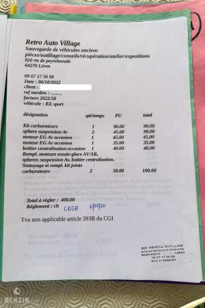 Citroën BX Sport *Projet - 1986