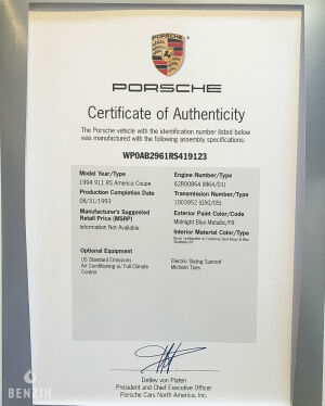 Porsche 911 Type 964 RS America - 1994