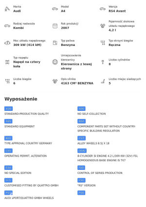 Audi RS4 Avant B7 - 2007