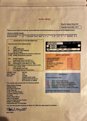 Ford Mustang Shelby GT350 - 1968