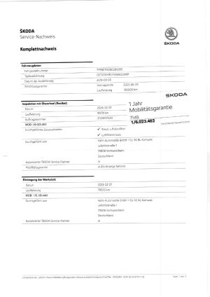 Skoda Octavia RS 1ère main - 2018