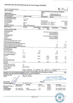 Skoda Octavia RS 1ère main - 2018
