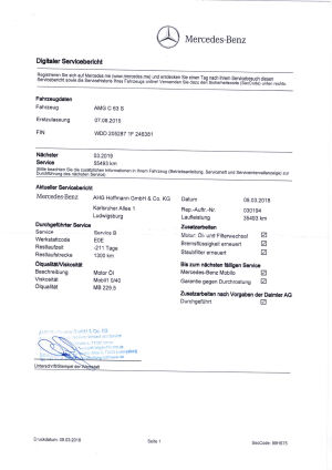 Mercedes-Benz C63S T W205 - 2015
