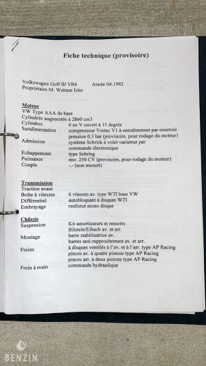 Volkswagen Golf 3 VR6 Vortex - 1992