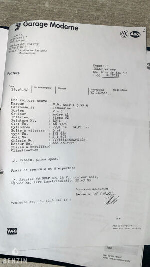 Volkswagen Golf 3 VR6 Vortex - 1992