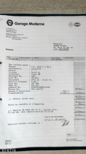 Volkswagen Golf 3 VR6 Vortex - 1992