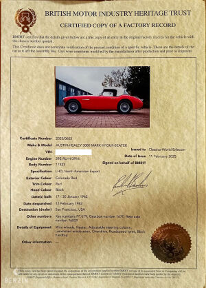 Austin-Healey BT7 3000 MKII - 1962