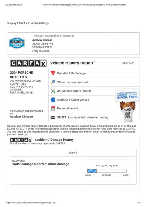 Porsche Boxster S “50 Jahre 550 Spyder” n°1273/1953 - 2004