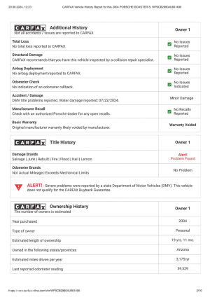 Porsche Boxster S “50 Jahre 550 Spyder” n°1273/1953 - 2004