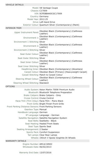 Aston Martin V8 Vantage - 2013