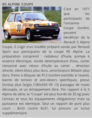 Renault 5 Alpine Coupe - 1979