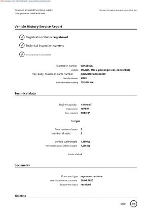Mazda MX-5 NBFL - 2004