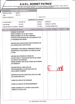 Alpine GTA V6 Turbo - 1987