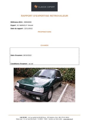 Peugeot 205 Cabriolet Roland Garros - 1990