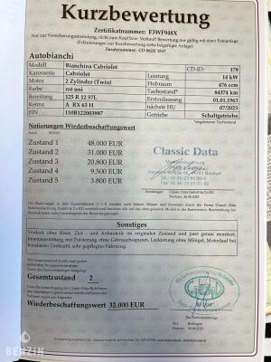 Autobianchi Bianchina Cabriolet - 1963