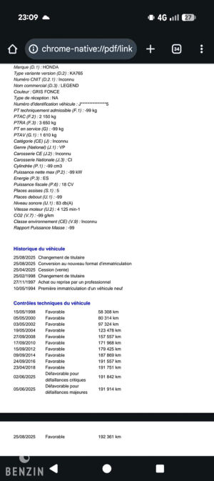 Honda Legend 3.2 - 1994