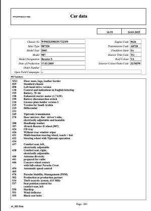 Porsche Boxster S - 2005