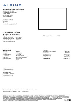 Alpine A110 Légende GT édition limitée n°30/400 - 2020