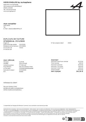 Alpine A110 Légende GT édition limitée n°30/400 - 2020