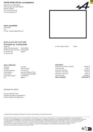 Alpine A110 Légende GT édition limitée n°30/400 - 2020