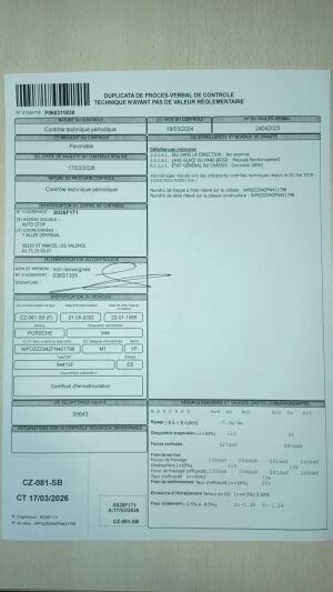 Porsche 944 Ex PDLV - 1985