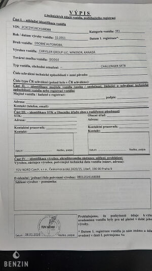 Dodge Challenger SRT8 392 -2012