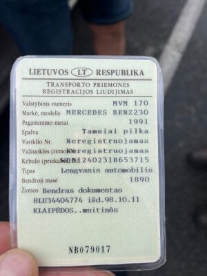 Mercedes-Benz 230E W124 - 1991